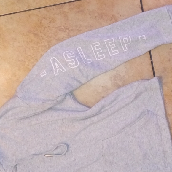 Cotton:On "Awake / Asleep" Grey Pull Over Lace Up Hoody - Picture 6 of 9